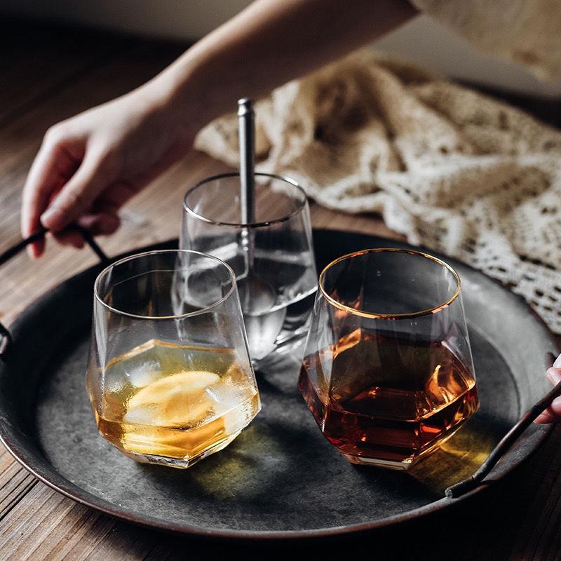 Géométrie verre diamant cristal verre tasse Cocktail whisky thé café eau tasse lait vin Transparent gobelet tasse verres à liqueur
