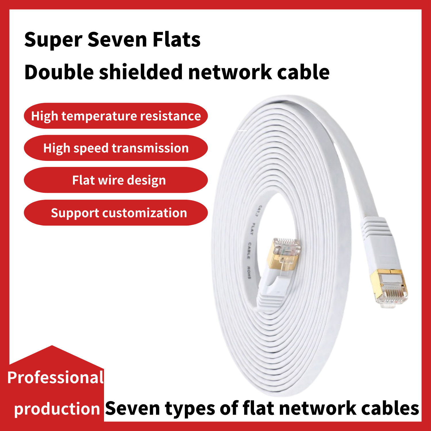CAT7 Ethernet Cable Network Internet Lan Cable PS 4 Router RJ45 Cable