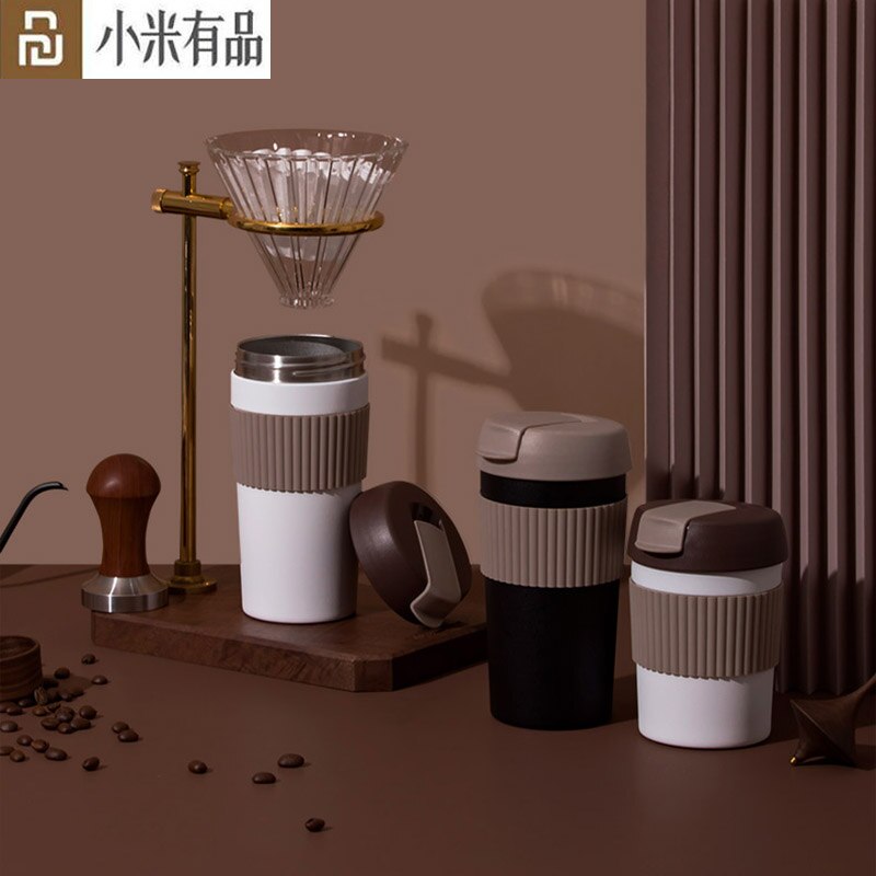 Xiaomi KISS KISS FISH Rainbow Coffee Mug Portable Vacuum Tumbler for Men and WomenBusiness High-end Thermos Warm Travel Mug