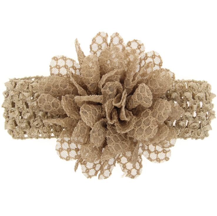 1 Piece MAYA STEPAN Children Girls Lace Flower Hair Head Band Accessories Baby Newborn Hair Rope Headband Headwear Headwrap: 12