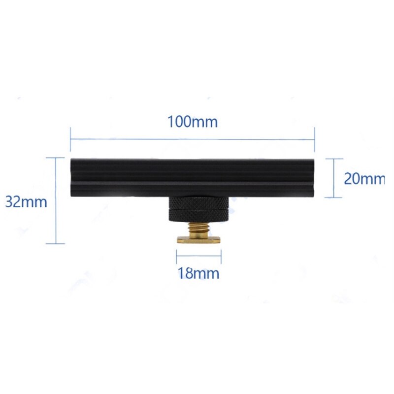 Zapata de cámara deslizante, soporte de barra de extensión de zapata fría, ESE-10 de Metal, soporte de Flash de micrófono deslizante de 10cm