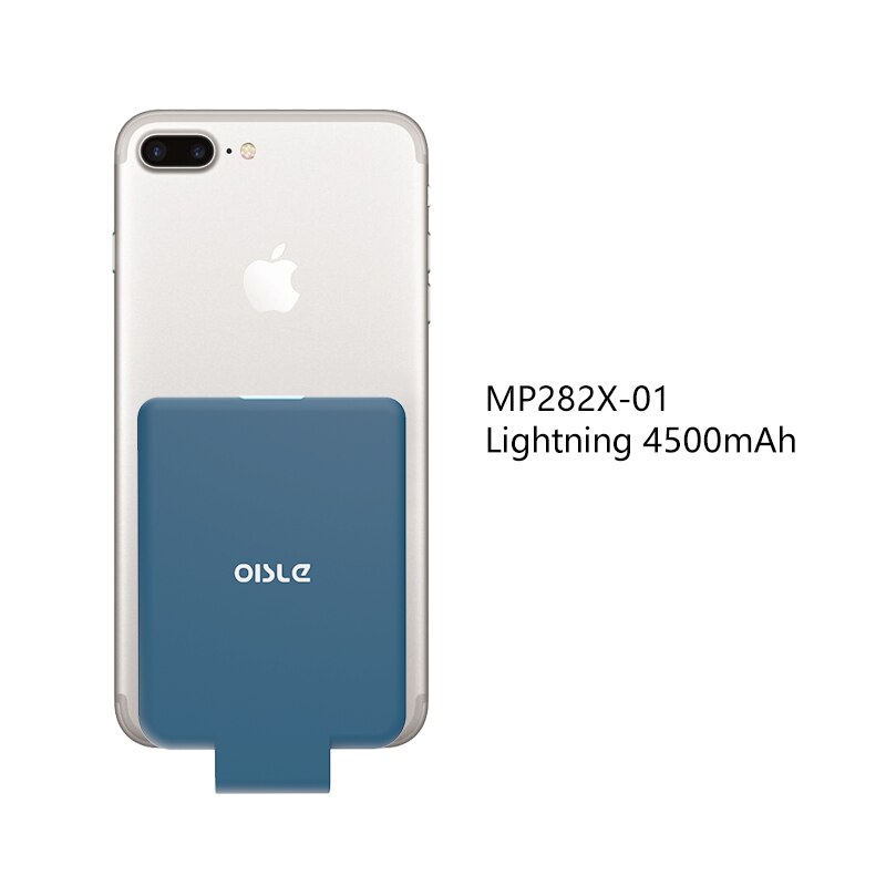 Wireless Power Bank Slim External Backup Battery Charger For iPhone 8/ Samsung S6/One plus 5/HTC Built in Qi receiver Power Case: MP282X-01 D BLUE