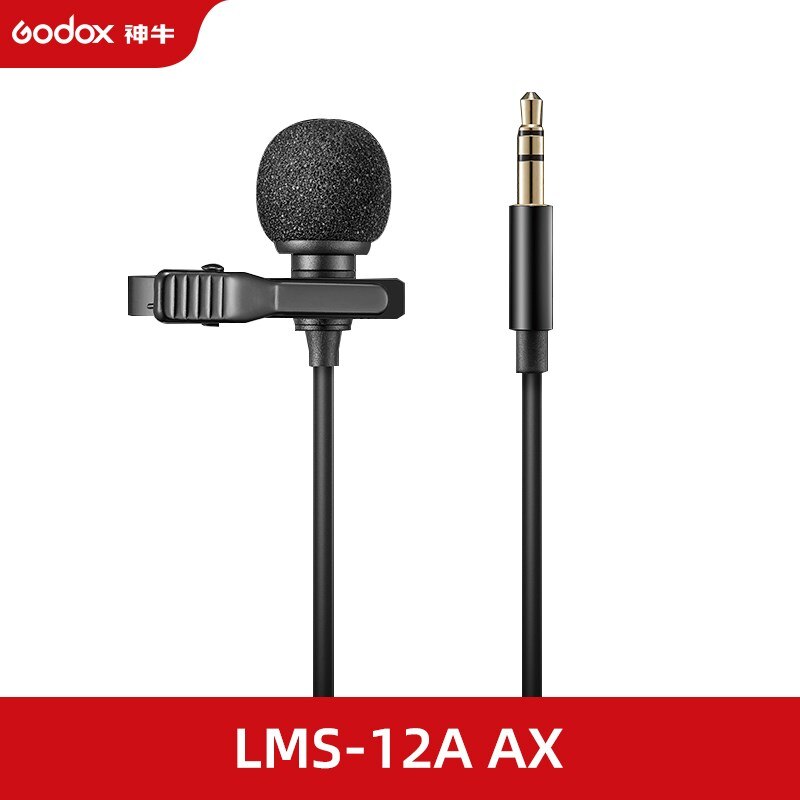 Godox lms -12a ax axl omnidirektionales lavalier-mikrofon, kompatibel mit drahtlosen mikrofonsystemen und geräten mit 3.5mm trs: Lms -12a ax