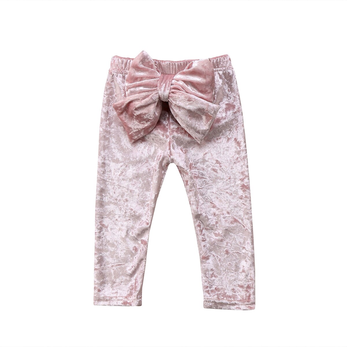 Pantalones de terciopelo de princesa para niños y niñas, pantalones de de boda con lazo grande, pantalones de Pleuche elástico suave, ropa: C / 4 años