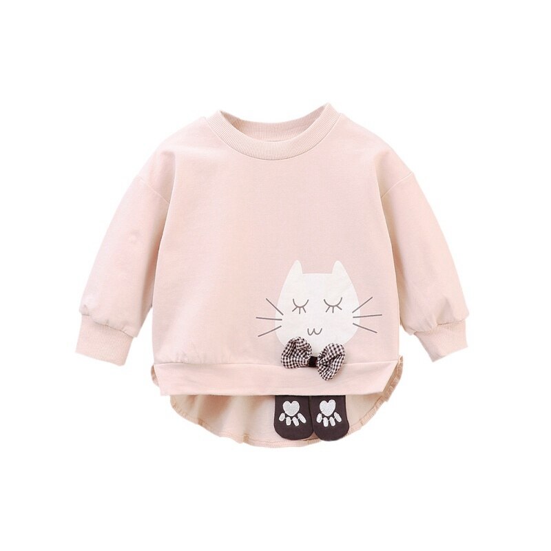 Kids Meisjes Lente Herfst Sweatshirt Mode Casual Kleding Baby Meisje Cartoon Printing Lange Mouwen Blouse Kids Sweatshirts