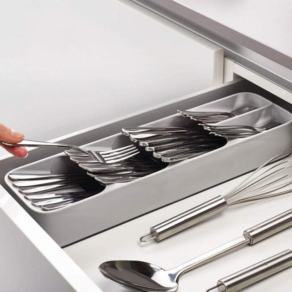 Küche Besteck Schublade Organizer Trocknen Besteck Tablett Löffel Teiler Lager Kasten Gabeln Lagerung Behälter für Küche Utensilien