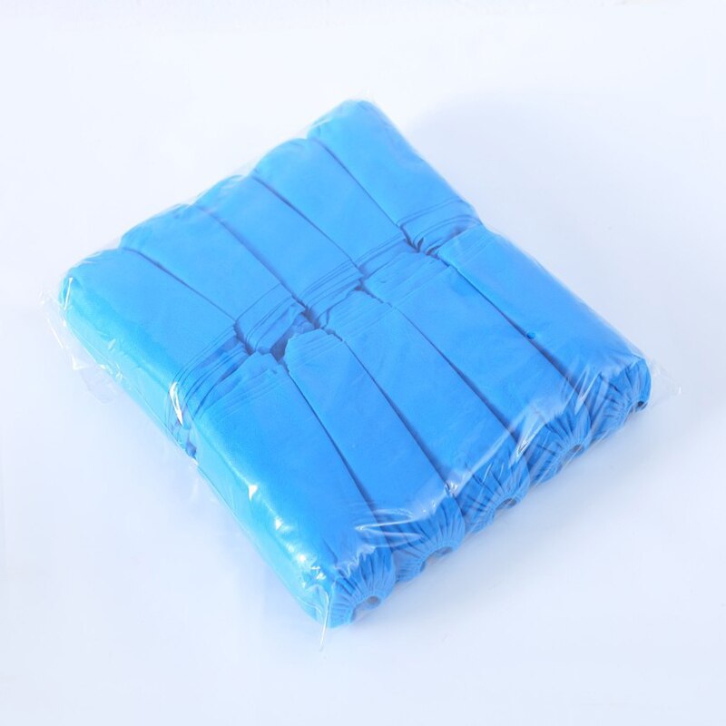 Copriscarpe monouso in tessuto non tessuto spesso copriscarpe antipolvere per uso domestico copriscarpe riutilizzabili antiscivolo per la casa, protettivo in fabbrica: blu / 100pezzi