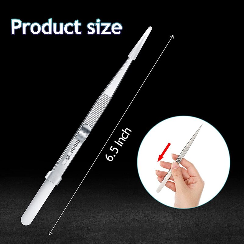 3 Stuks Diamond Stone Pincet Gem En Sieraden Pincet Rvs Slide Locking Gekarteld Fijne Puntige Tip Pincet