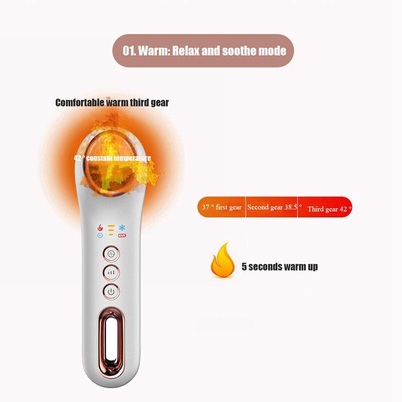 and Cold Beauty Eye Instrument, Ice Compress Vibration Removal Dark Circles Electric Beauty Eye Care Instrument
