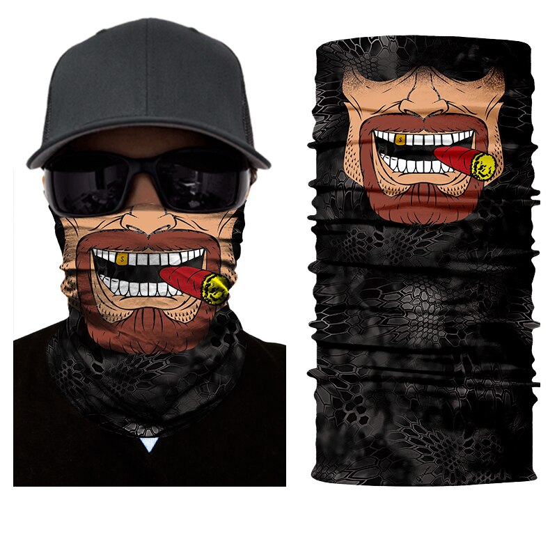 BJMOTO Magie Kopf Gesicht Maske Nahtlos Winddicht Anti-Uv Multi Verschleiß Rohr Bandana Durag Radfahrer Motorrad Schal