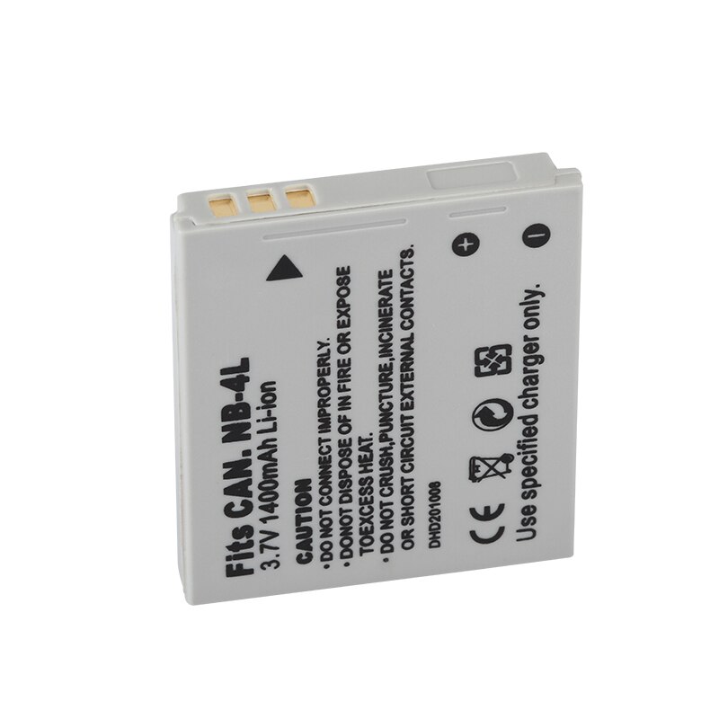 DINTO 2pcs 1400mAh NB-4L NB4L NB 4L Rechargeable Digital Camera Li-ion Battery Pack for Canon IXUS 30 40 50 55 60 65 70 75