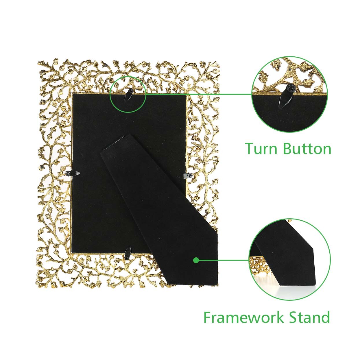 Aluminum Alloy Photo Frame Metal Picture Frame Tabletop Decorative Photo Frame Real Clear Glass Front Cover