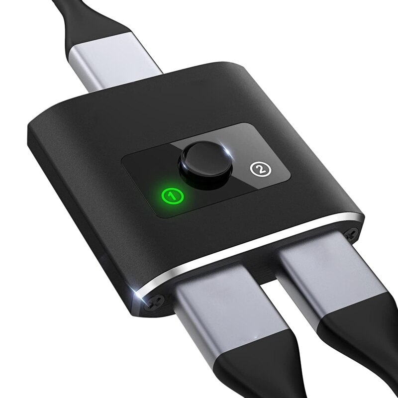 HD Switch 4K @30HZ Switcher Two-in One-Out HD Video 1 in and 2 Out Intelligent Two-Way Switching: Default Title