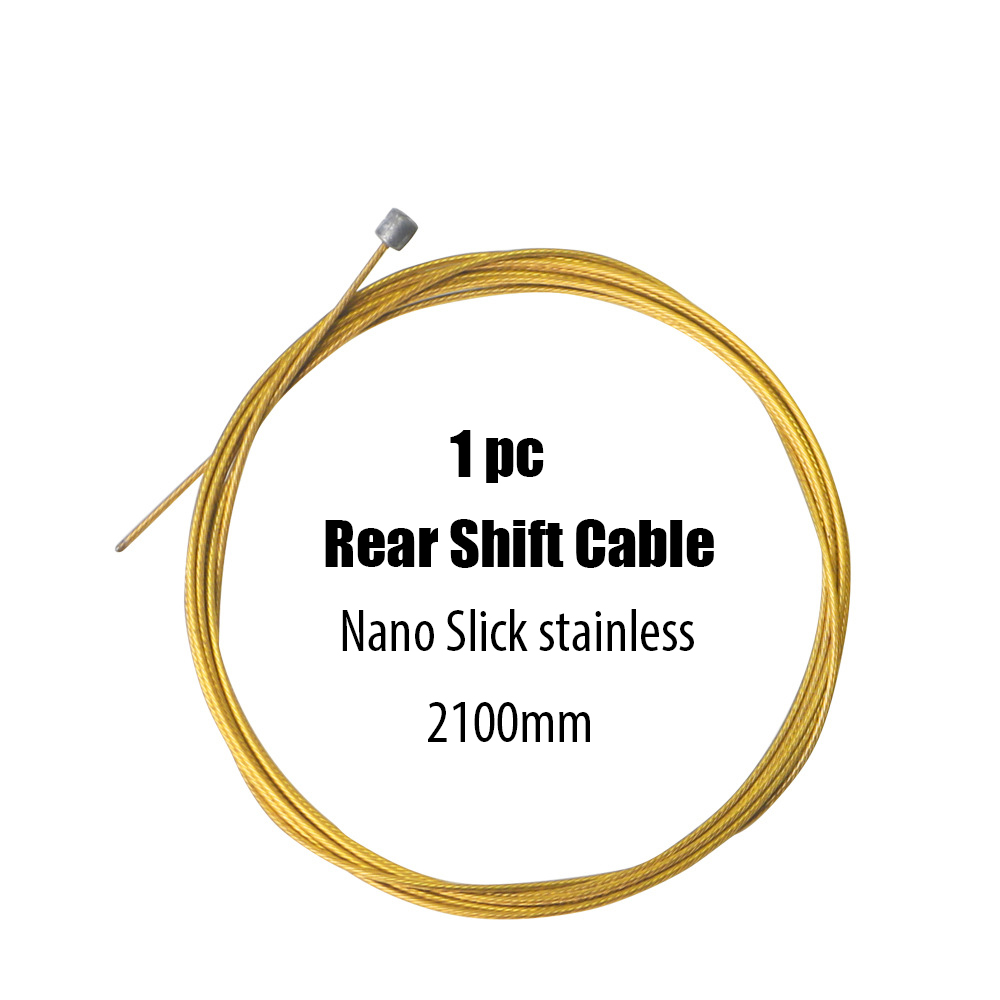 1pc Bike Pro Inner Cable Wire Nano Slick Polished Stainless Steel Road Mountain Bicycle Line Brake Shift Derailleur Cable: Orange