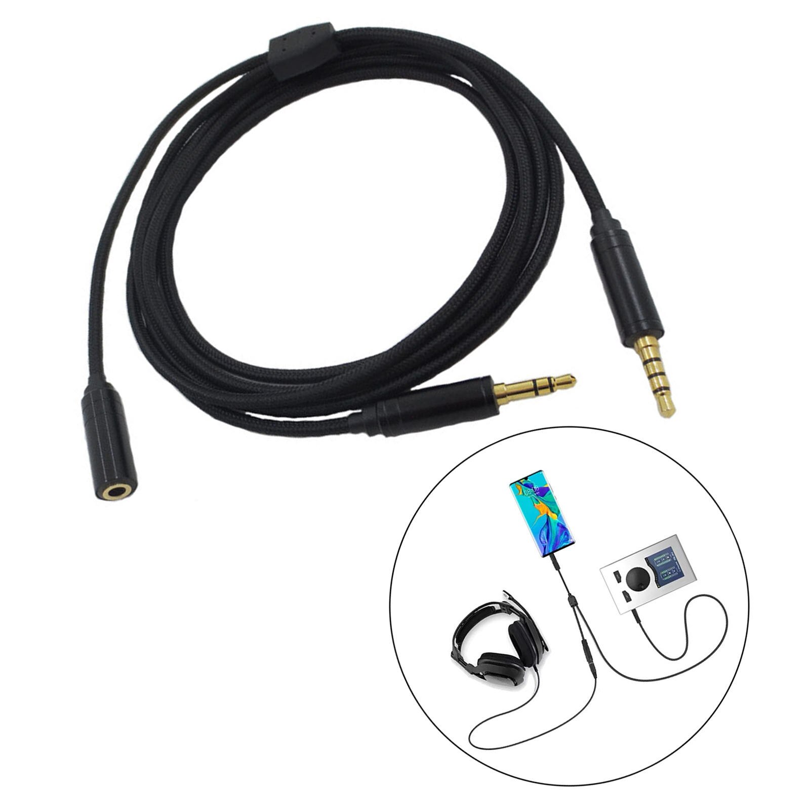 Cable adaptador de conexión de 2M para Chat de juegos, Cable adaptador de Audio para HD60S, PS4, PS4 y One