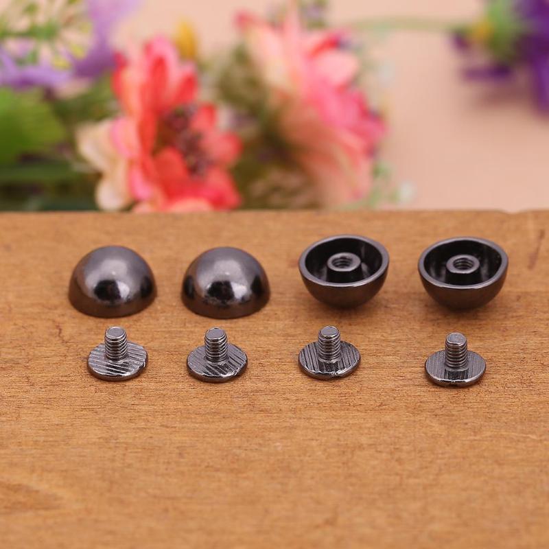 10 Stks/set Aluminium Dome Paddestoel Klinknagel Spike Schroef Punk Bag Craftelectroplating Dome Paddestoel Klinknagel Spike Schroef Punk Garment Klinknagels
