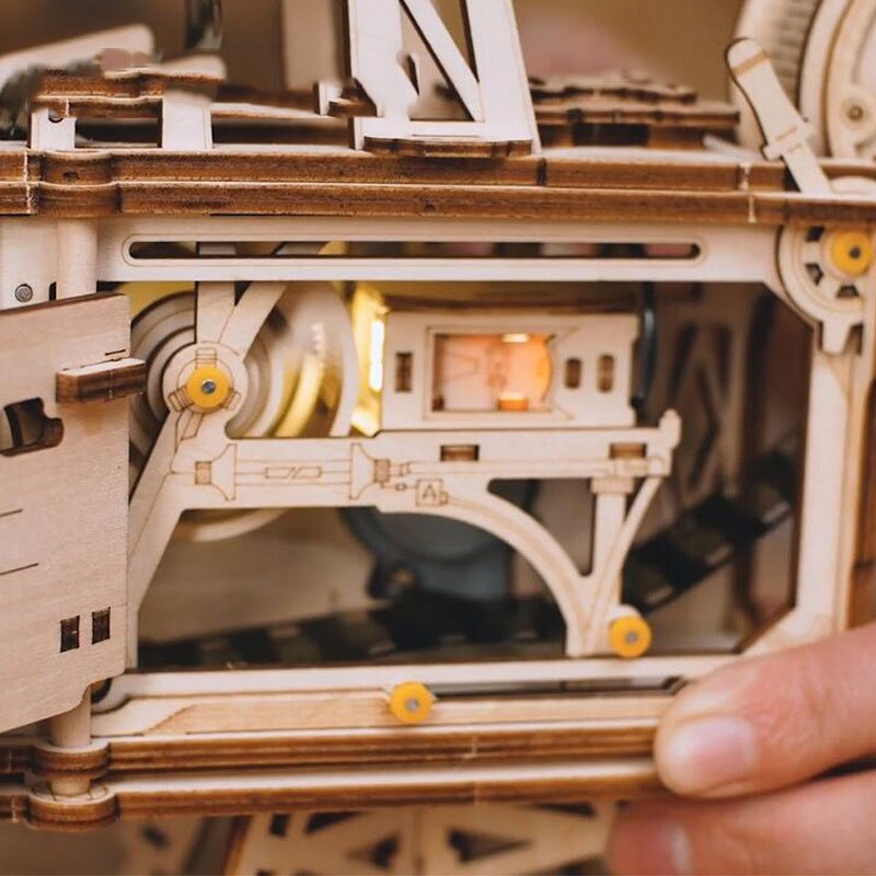OLOEY 3D Wooden Puzzle - Rotary Model Kit - Educational DIY Assembly Toy for Adults & Kids