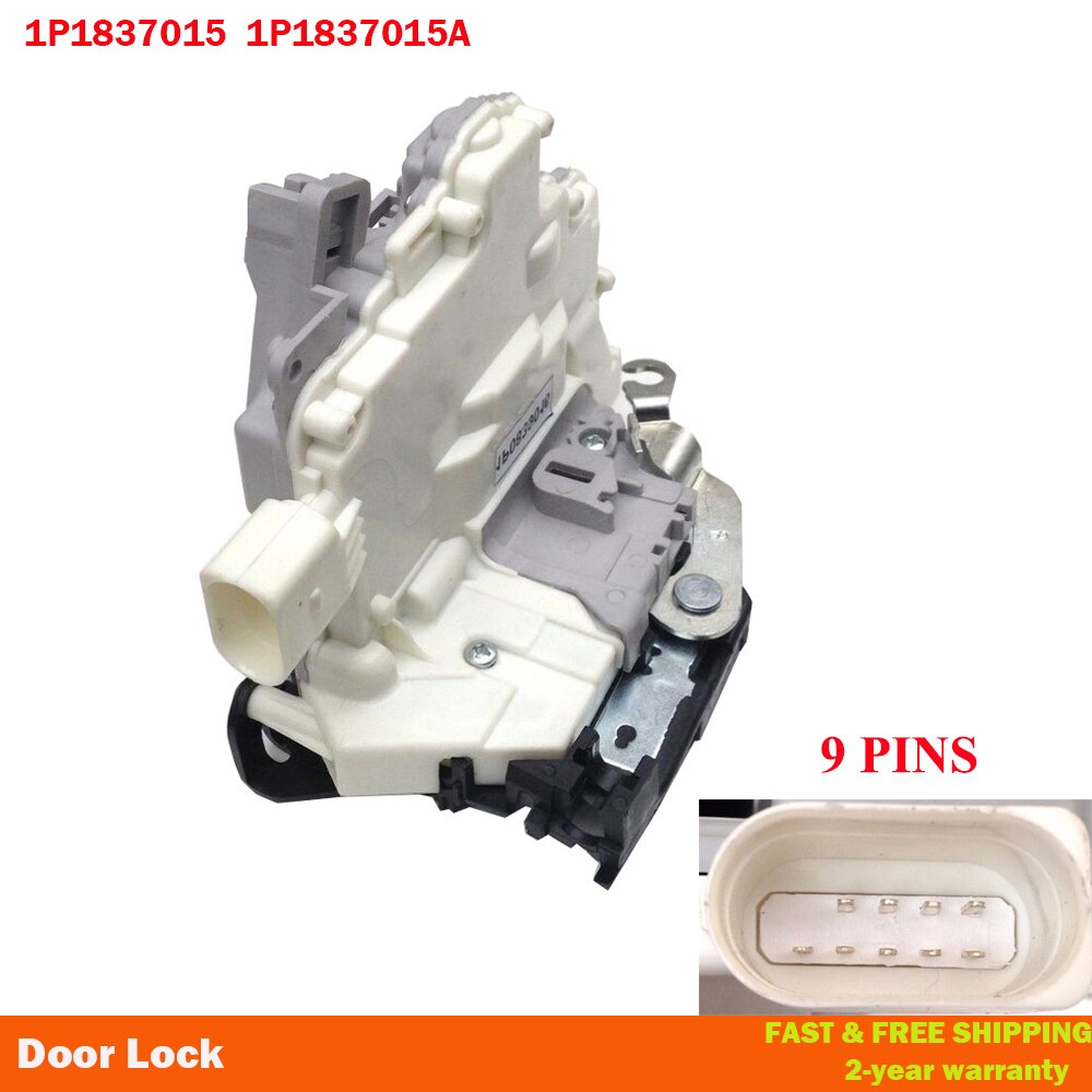 Actionneur de verrouillage de porte avant gauche, 1P1 837 015, pour VW Eos, Seat Leon, Altea, Altea XL, Toledo II