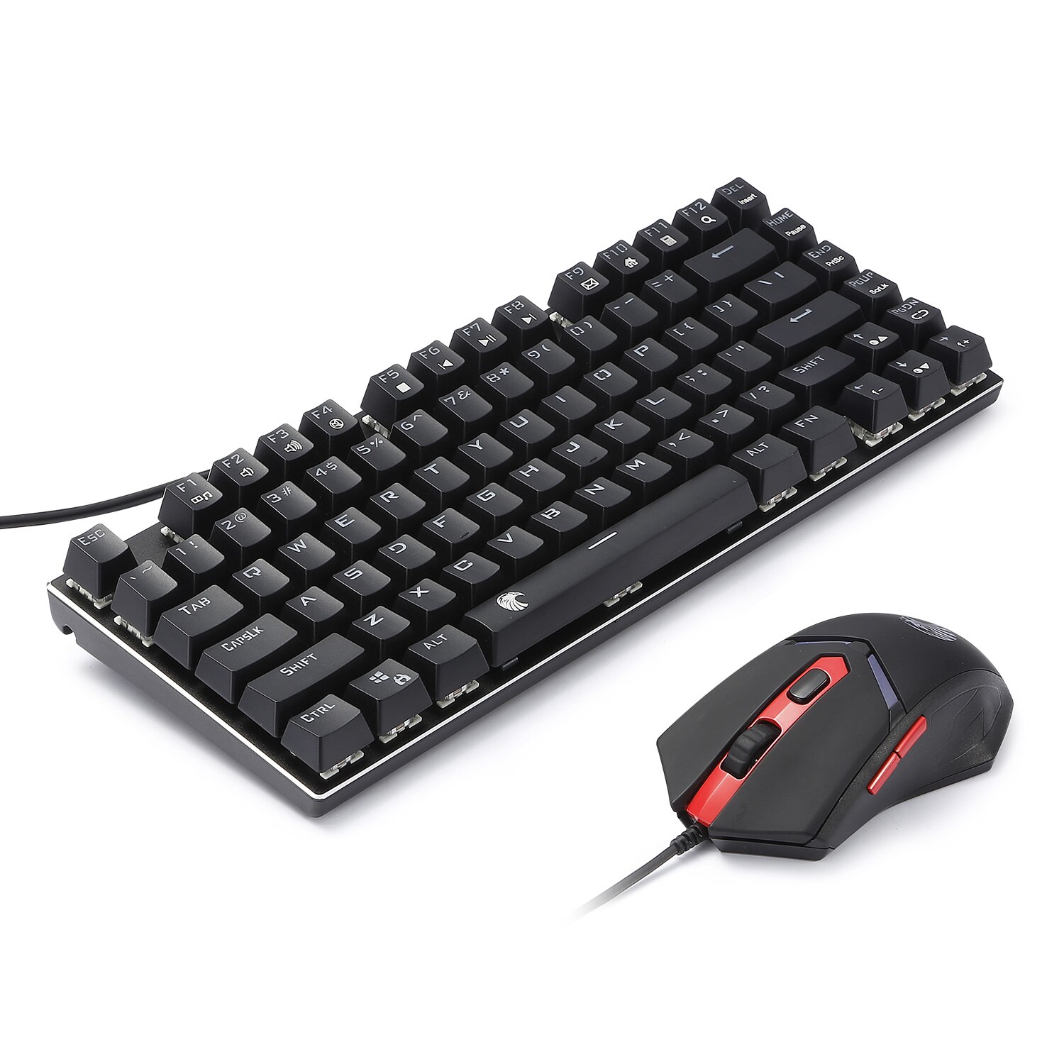 HUO JI Z-88 Mechanical Keyboard Mouse Combo 2 in 1 Blue Switch TKL Keyboard 3200 DPI Mice Gaming Set