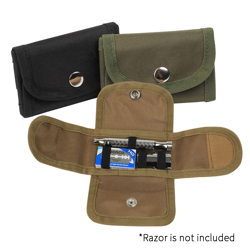 Custodia per rasoio di sicurezza custodia per rasoio da viaggio con sacchetti per zoppo kit da barba accessori in tela