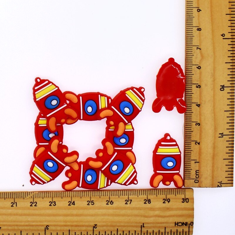 Accesorios para el cabello/broche/auricular/cargador USB/marcador/anillo para niños niñas DIY artesanía PVC nubes suaves Arco Iris avión cohete
