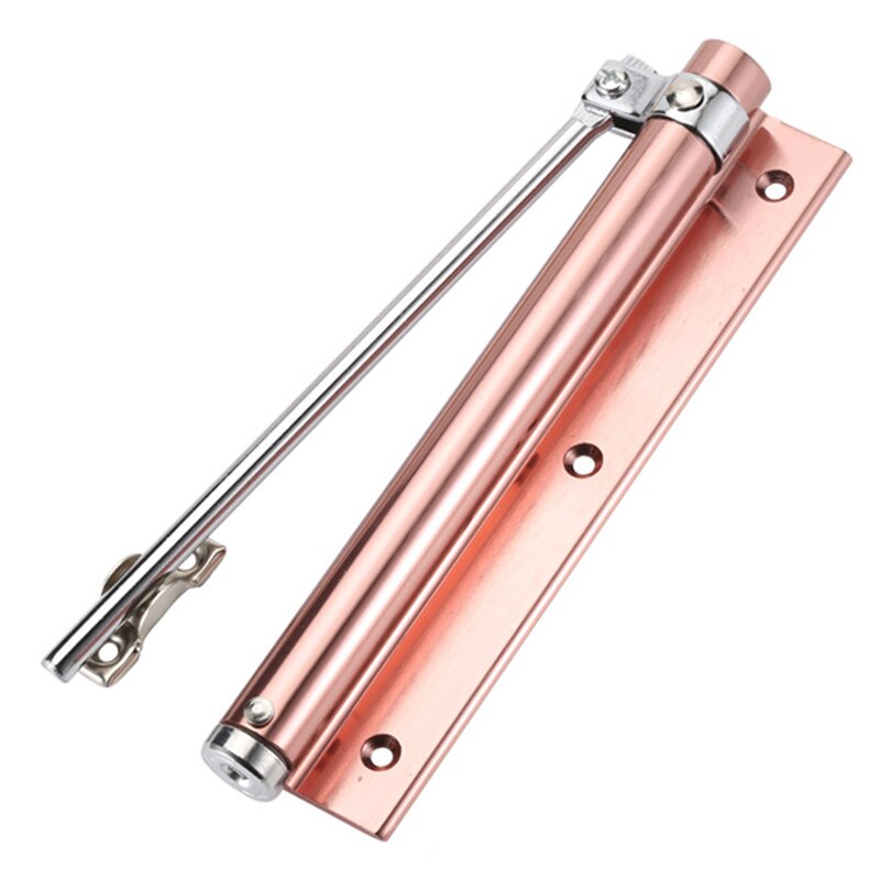 Automatic Door Self-Closing Hinge Mute Easy to Rebound No slotting Punching Free Door Closer Car Styling: Champagne