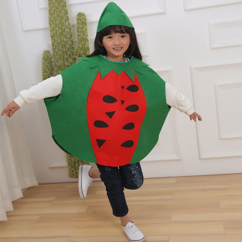 Kinder Kinder Kinder der Tag Cartoon Obst wassermelone/Erdbeere/apple Halloween Party Kostüme Cosplay Kleidung für Junge Mädchen