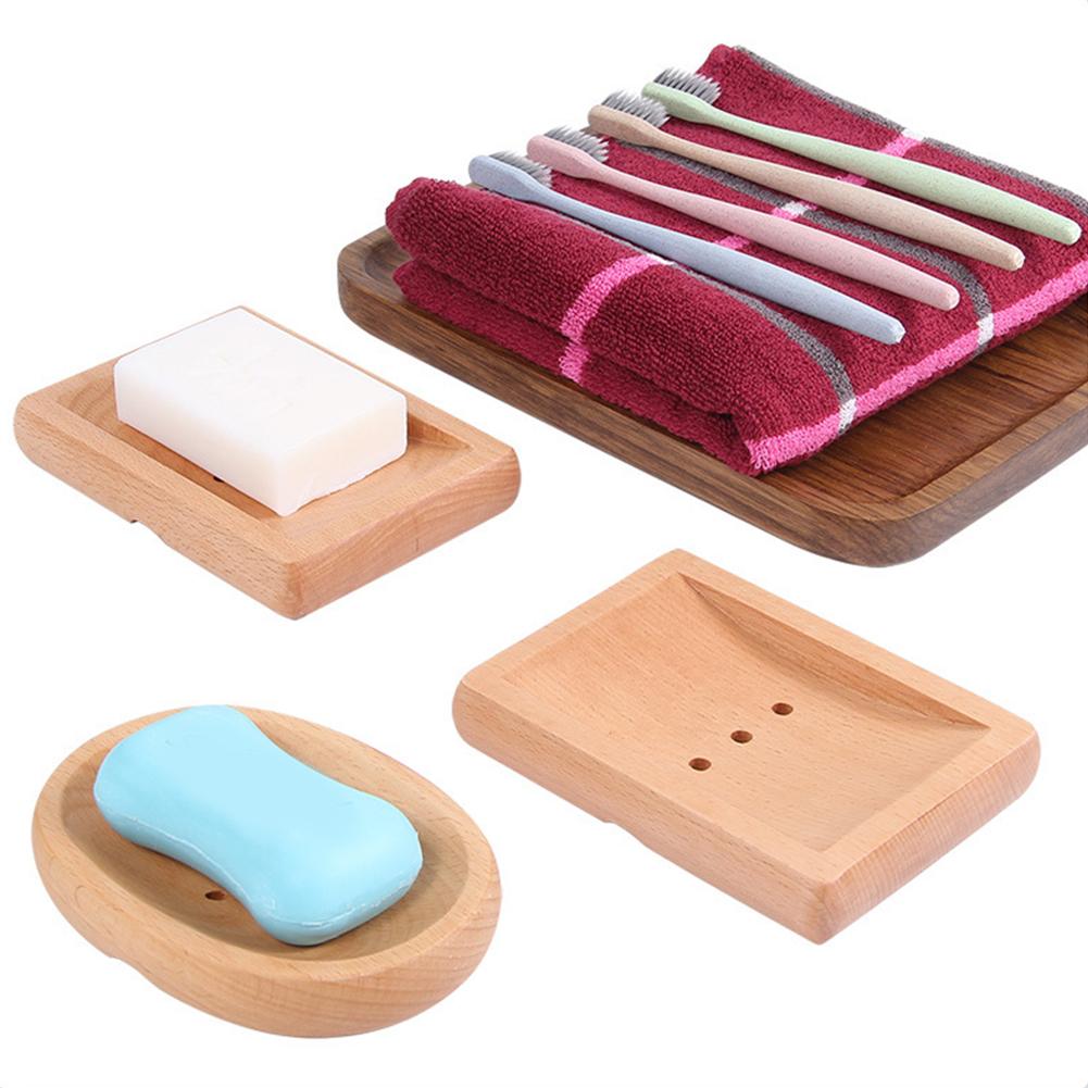 1 stuk zeepbak, houten zeepschaal, handgemaakte zeephouder, zeephouder kan aan beide zijden worden geplaatst voor keuken, douche, badkamer enzovoort (11,5 cm x 8 cm