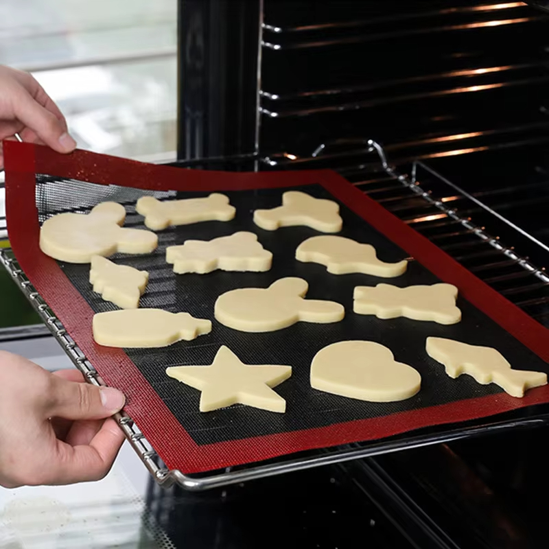 1/2/3 stk. 30 x 40cm silikonmatte stekebrett bakenett pustende non-stick bakematte påføres kake- og kjekskjøkkenmatte