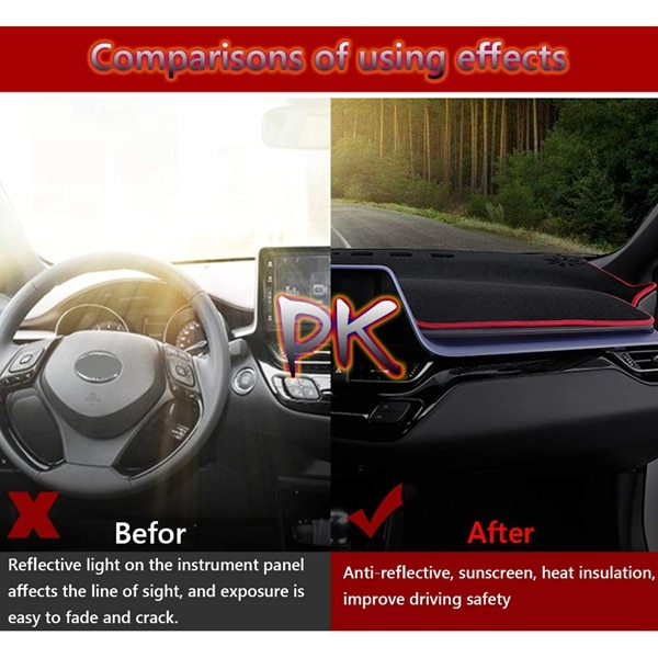 Dashboard Cover Mat for Tesla Model 3 Carpet Cover Sunscreen Insulation Instrument Panel Protection Non-Slip Blac