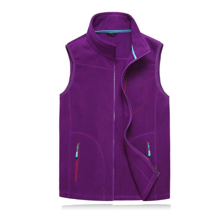Mountainskin – gilet d'extérieur en polaire pour femme, veste d'hiver, randonnée, escalade, Trekking, sans manches, Camping, Softshell, RW074: Dark Purple / XXXL