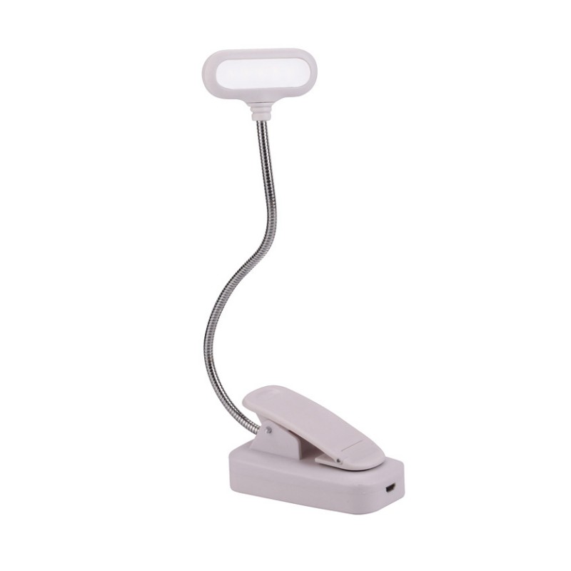 Oplaadbare boeklamp Dimmende leeslamp op 3 niveaus Daglicht Flexibel clip-on licht Boekleeslamp voor lezen in bed: changeable