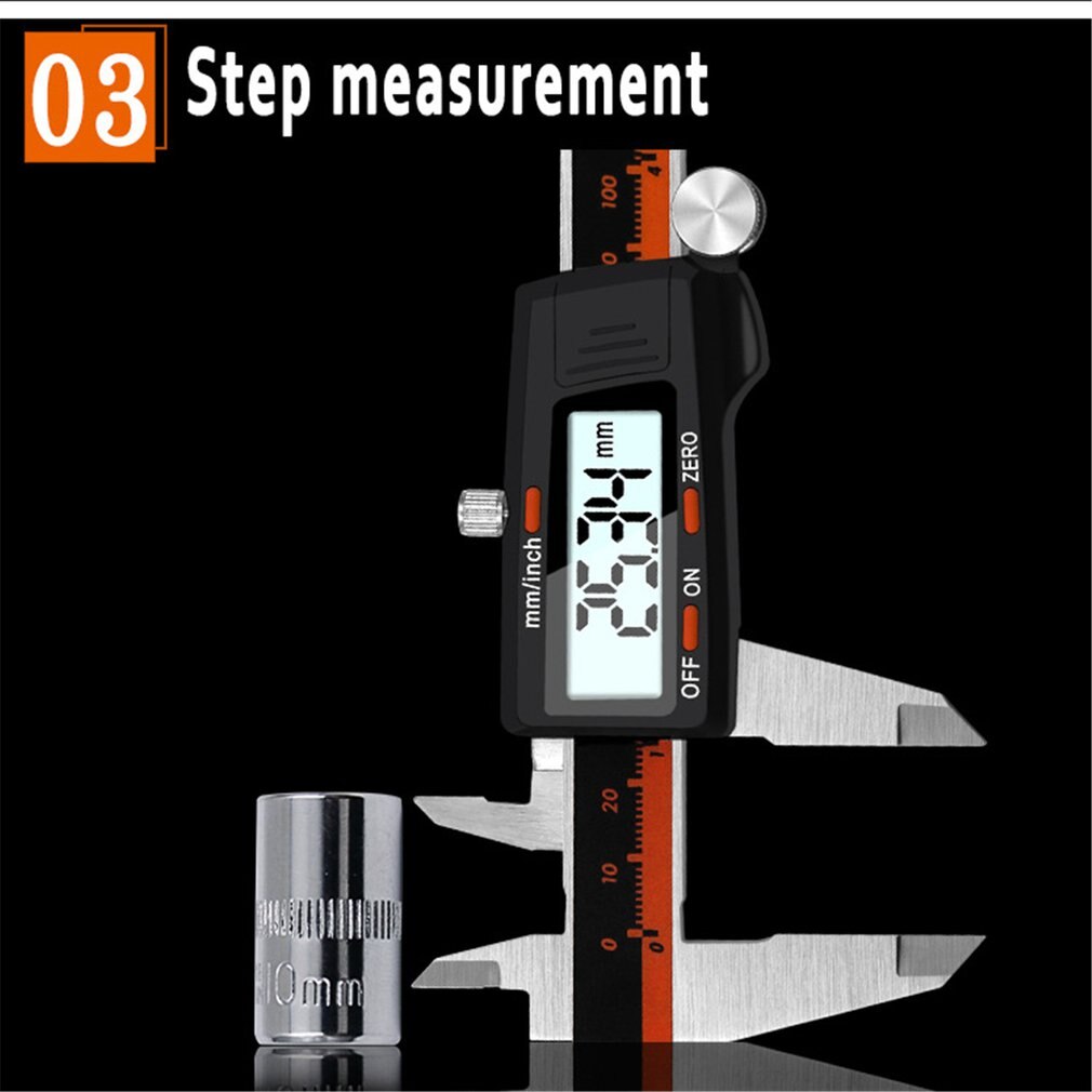 Stainless Steel Digital Display Caliper 0-150mm Fraction / MM / Inch High Precision LCD Vernier Caliper