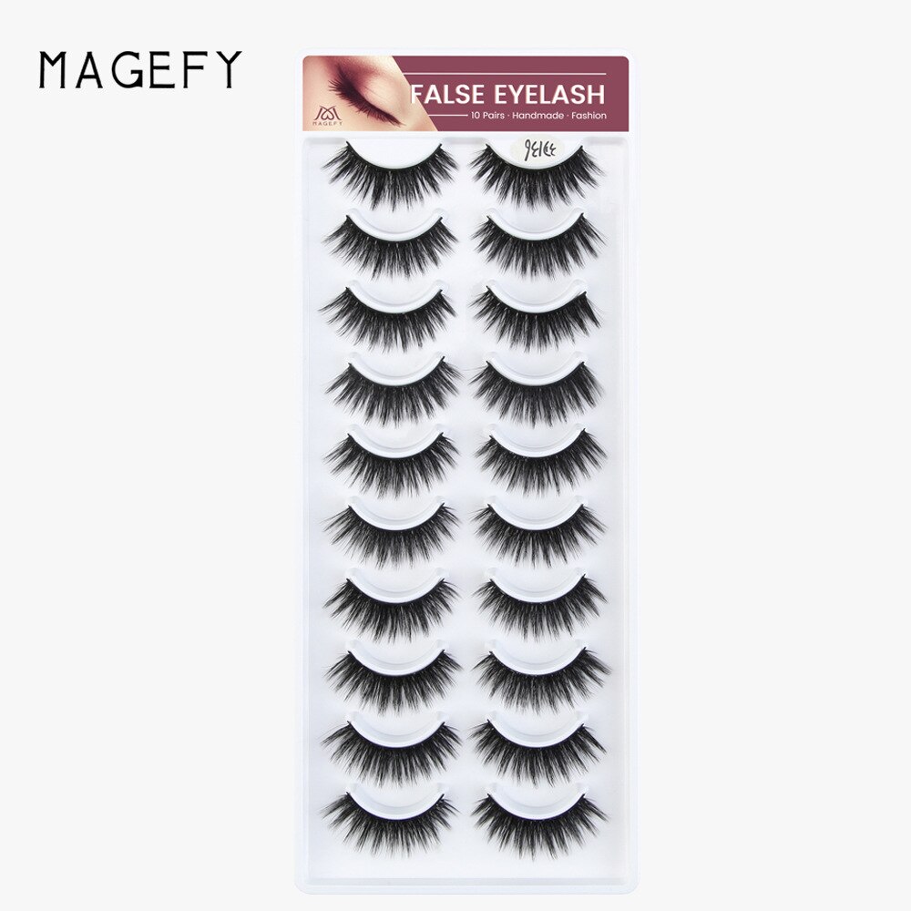 10 Pairs 3D Mink Eyelashes Natural Soft False Eyelashes 3d Mink Lashes Eyelash Extension Makeup Kit