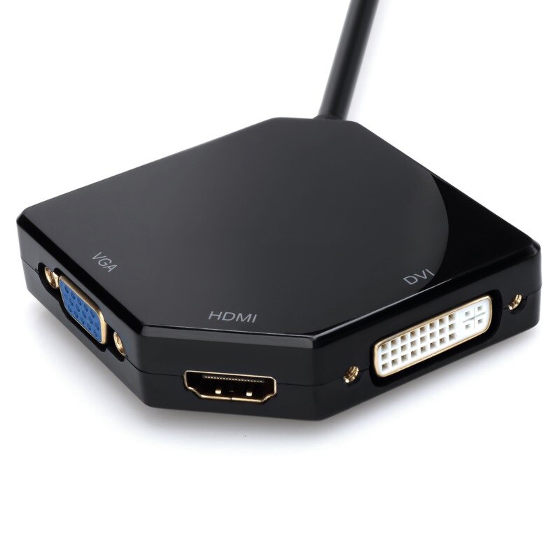 DisplayPort DP to HDMI DVI VGA 3 in 1 Converter 4K HD for Computer Projector Notebook Laptop