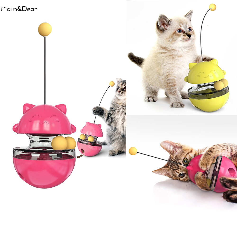 Sjovt tumbler kæledyr slow food underholdning legetøj tiltrække opmærksomheden fra den katjusterbare snack mundlegetøj til kæledyr