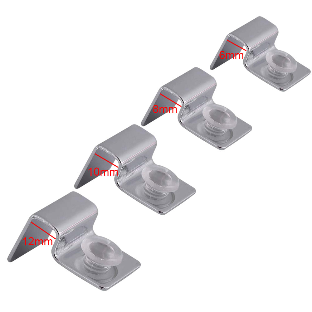 4 stk rustfrit stål låg clips klemmer glas dæksel støtteholdere med 4 stk silikone puder til akvarie akvarium
