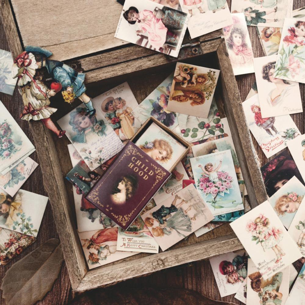 Nuevas Mini páginas de Libros Retro Material de Collage de plantas papel chatarra Vintage álbum de recortes DIY papel decorativo diario planificador H9I2