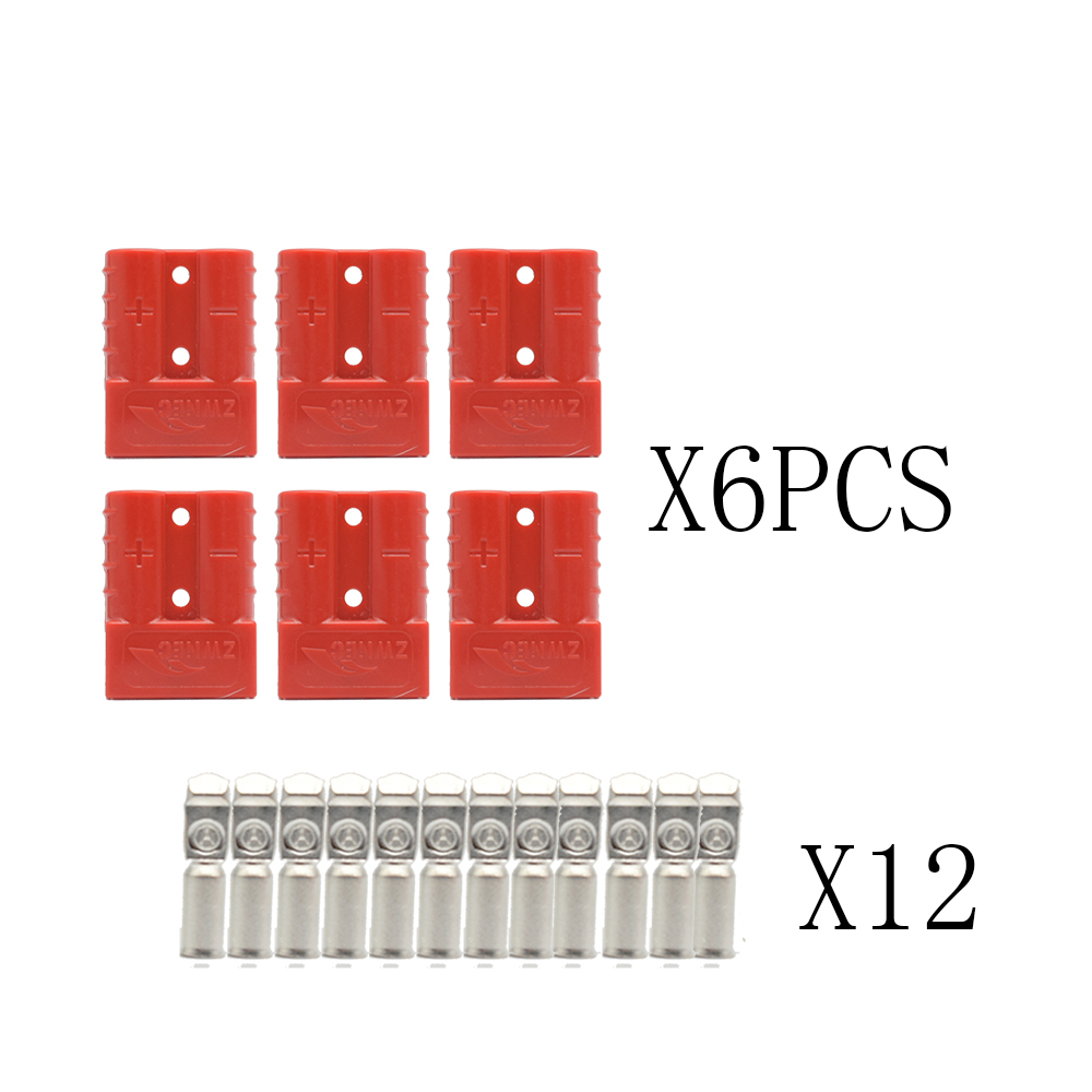 6PCS/10PCS 50A Quick Plug Battery Charging Connector Style Plug Connectors DC Power Tool Motorcycle Socket Adapter Accessories: army green