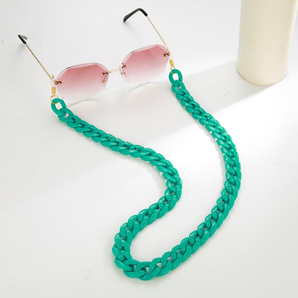 Hot Occhiali Da Sole in Acrilico Catene Donne Occhiali Da Lettura Appeso Catena del Collo Della Cordicella Cavo di Occhiali Occhiali Corda Cinturino in Regalo per le Ragazze: Green