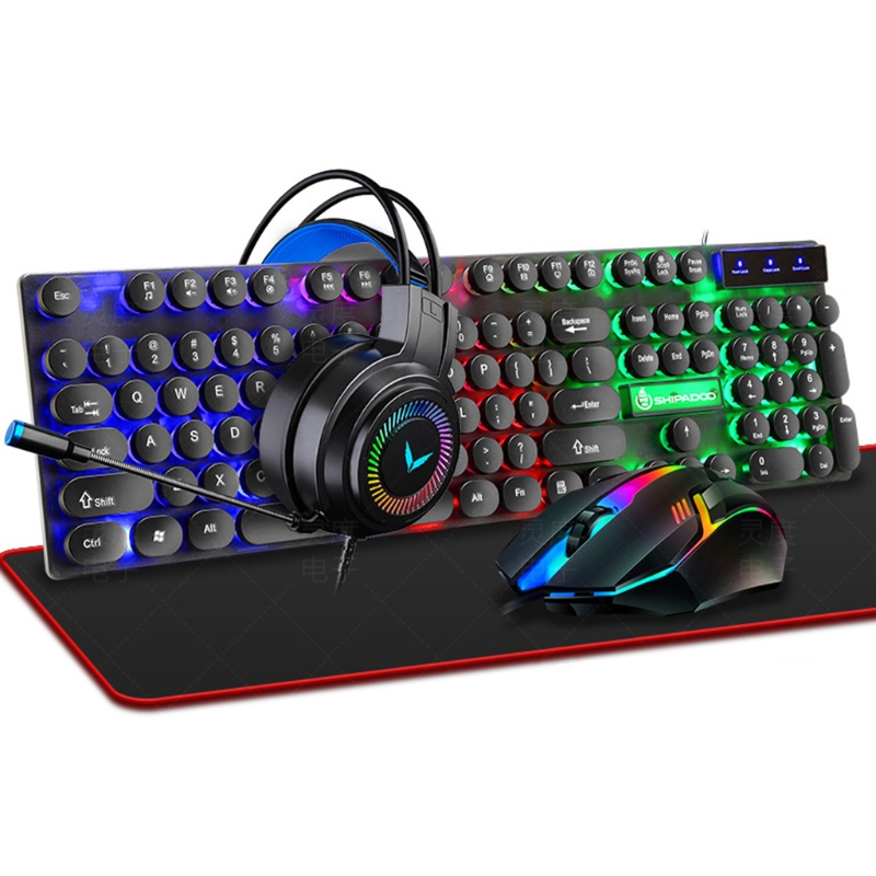 066A Mechanical Keyboard and Mouse Combo Rgb Gaming 104 Keys Wired Usb Keyboards Mouse and Mouse Pad for Computer Desktop: 3