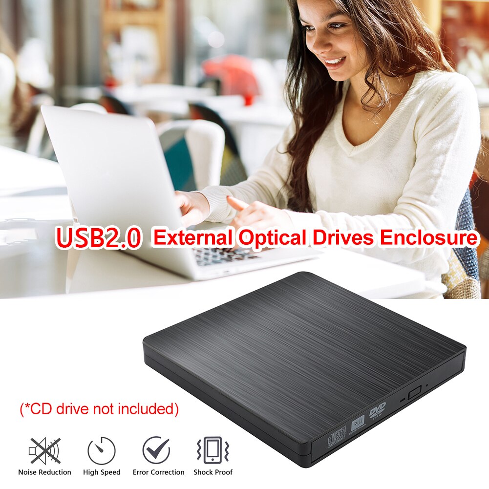 Player Optical Drives Case USB 2.0 External DVD CD-ROM RW P Enclosure 5Gbps for Laptop Desktop Computer Accessories