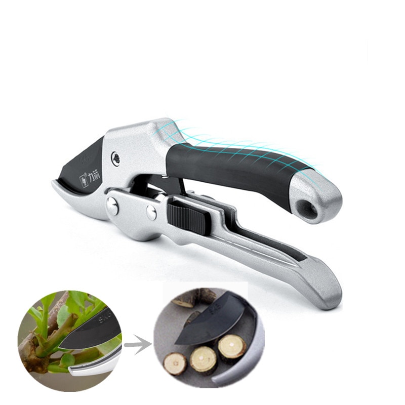 20 Cm Ratchet Plant Trim Tuinbouw Hand Tuin Schaar Snoeischaar Cut Secateur Struik Tool Aambeeld Tak Shear Boomgaard Snoeien