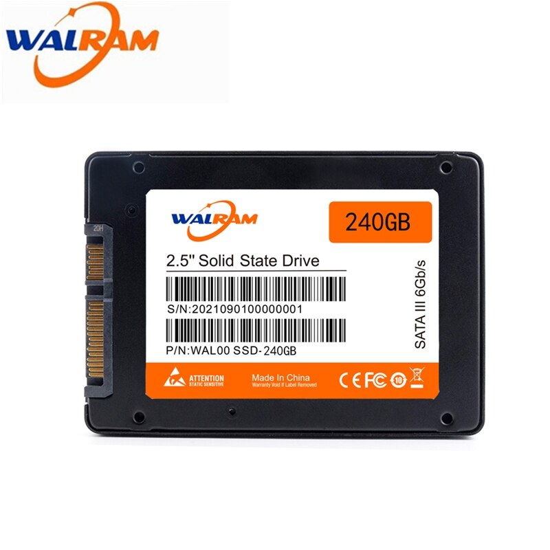 WALRAM SSD 256gb 1tb 120gb 240 gb 480gb 60gb SSD HDD 2.5 ''SSD SATA SATAIII 512gb 128gb unità a stato solido interna per Laptop