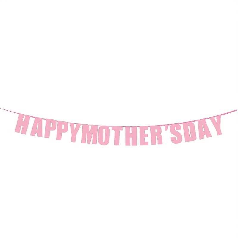 Banner de dia das mães, ouro rosa, decorações de dia das mães, suprimentos, formato de coração, ornamento pendurado, decoração de feliz dia das mães
