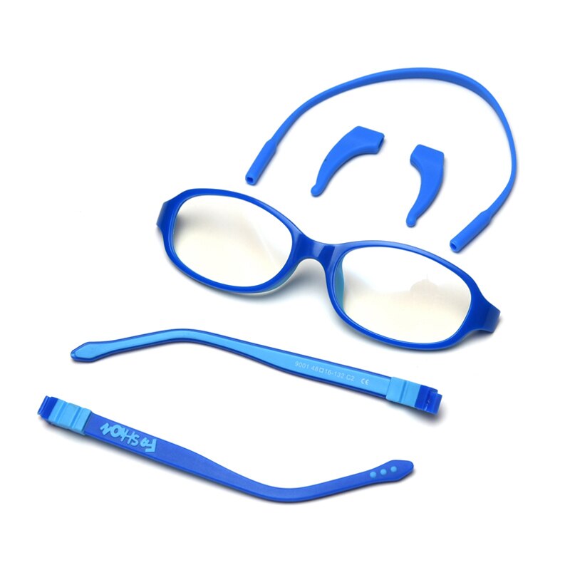 Peekaboo kids silicone glasses for children ultralight clear lens black boy optical eyeglasses for girls anti blue light: blue