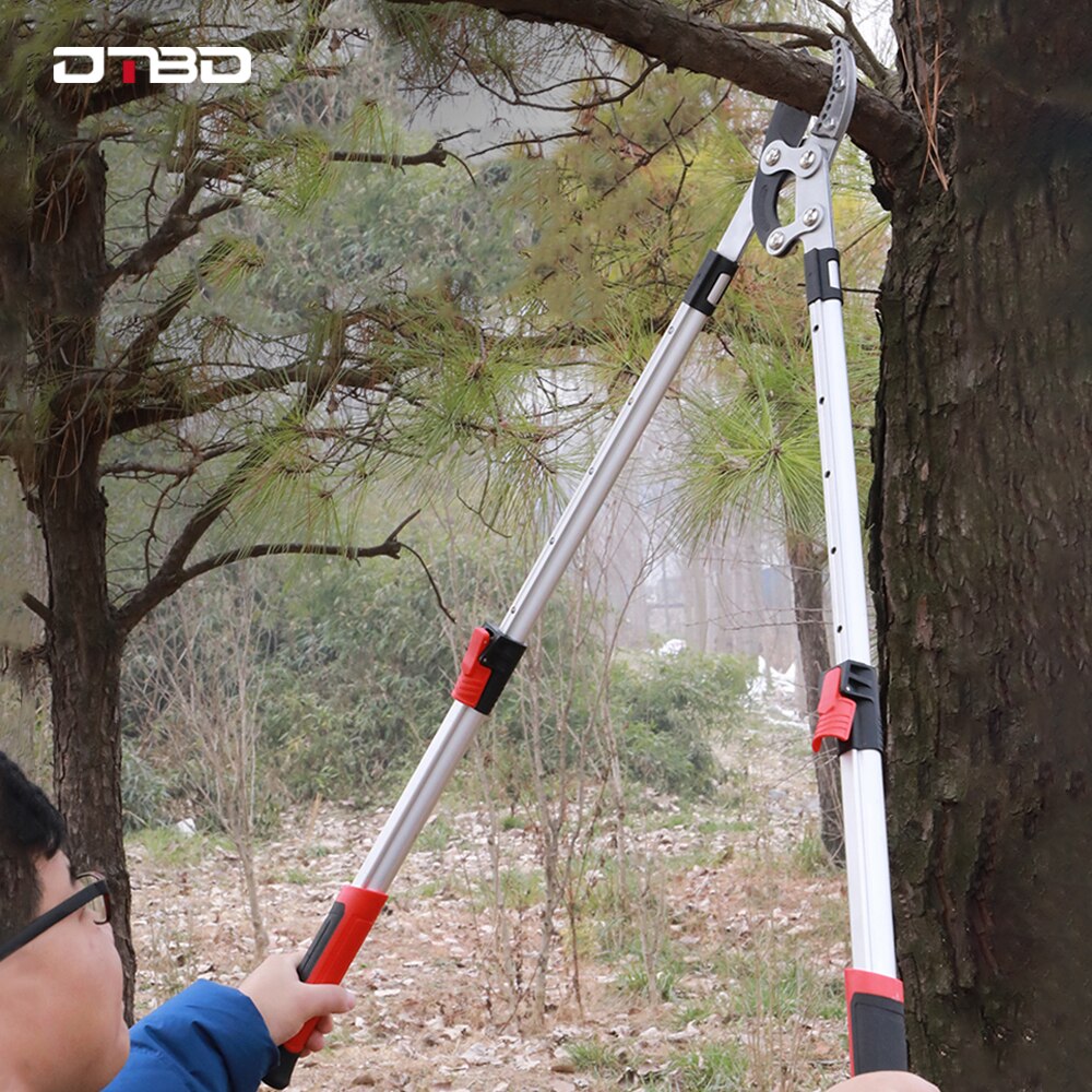 DTBD Garden Tree Pruning Shears High Branch Pruning Tool Ratchet Secateur Long Telescopic Handle Fruit Picker Pruner Scissors