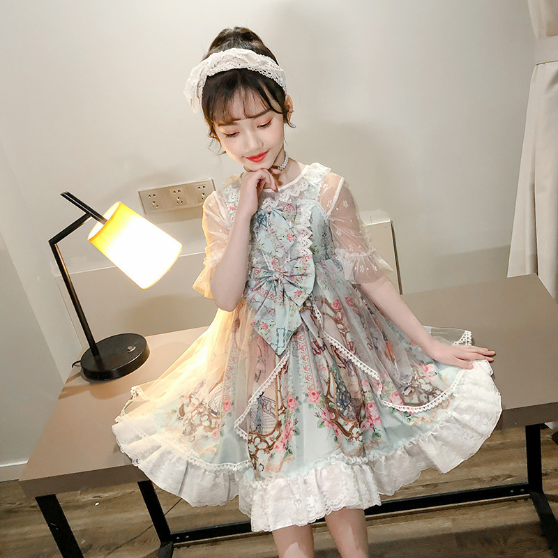 Lolita Kawaii Kleid Für Mädchen gotisch Lolita Spitze Felsen Japanischen Süßen Lolita Kostümich freundlicher Tee Party Leistung Kleid VO817