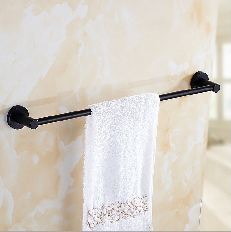 Moderne enkle rene sorte enkelt håndklædestænger vintage toilet hardware produkt håndklædeholder hænge udtørring