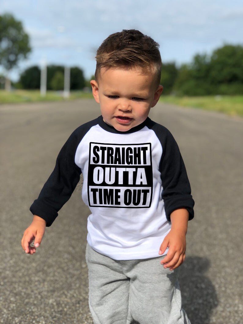 Drôle enfant en bas âge chemise tout droit hors temps chemises tout droit hors temps t-shirt drôle bambin hauts Timeout enfant en bas âge t-shirts